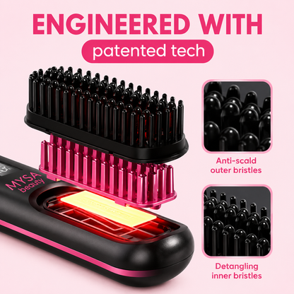 Electric Hair Brush Straightener