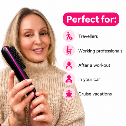 Electric Hair Brush Straightener