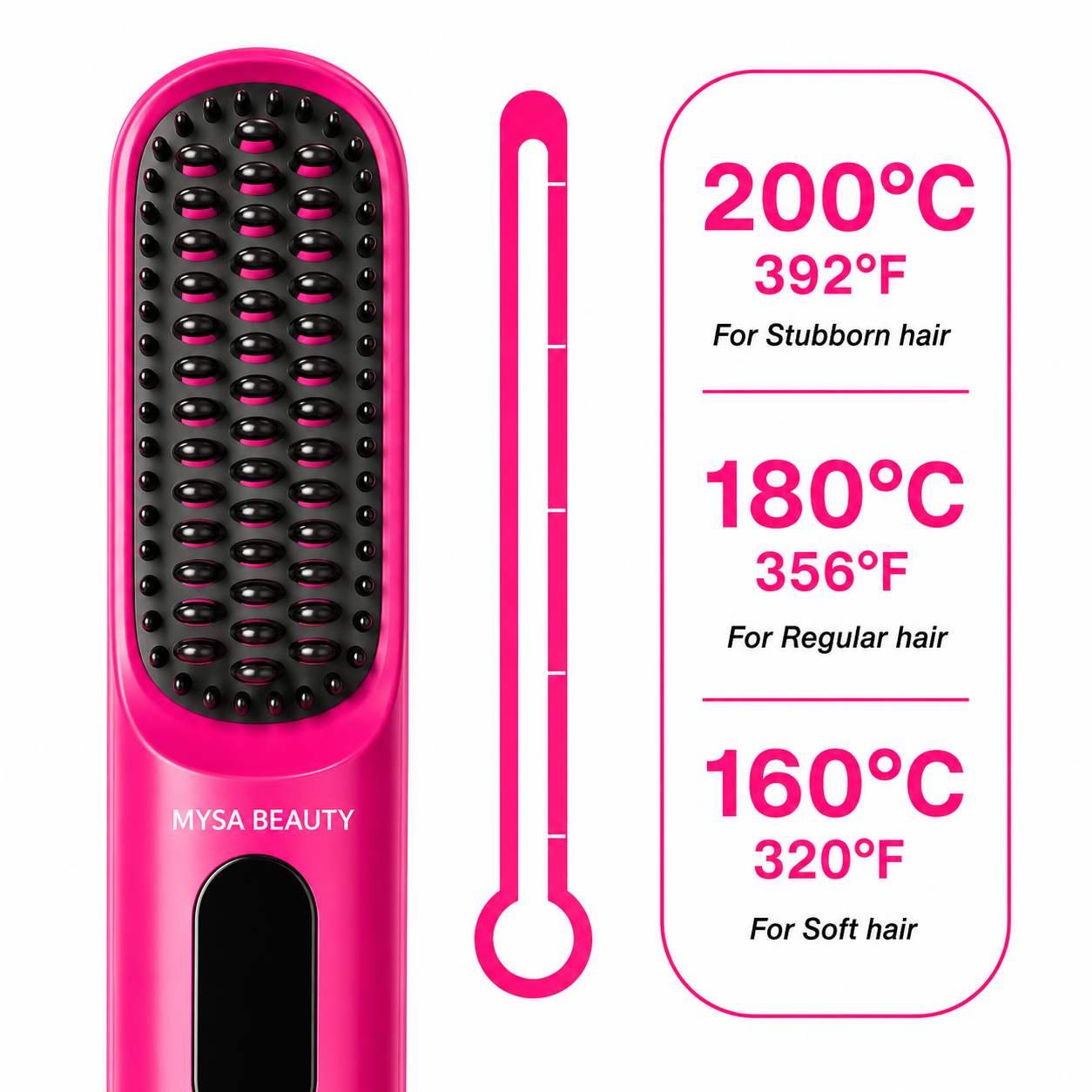 Electric Hair Brush Straightener
