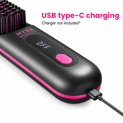 Electric Hair Brush Straightener