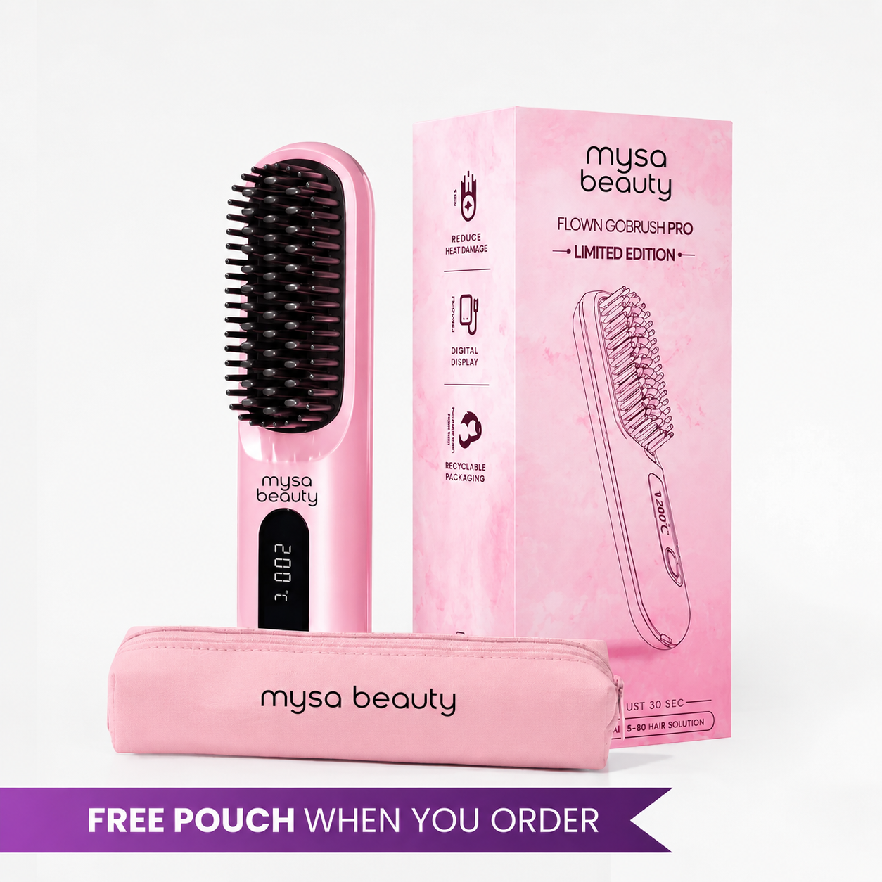 Electric Hair Brush Straightener